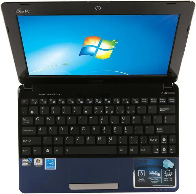 Alt view image 6 of 8 - ASUS Eee PC 1015PX-MU17-BU Blue Intel Atom N570(1.66GHz) Dual Core 10.1" WSVGA 1GB Memory 250GB HDD Netbook