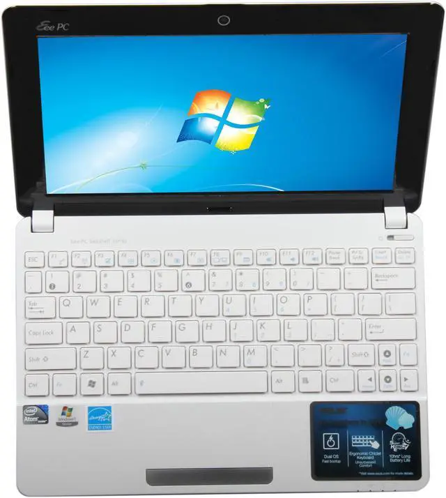 Alt view image 6 of 8 - ASUS Eee PC 1015PX-MU17-WT White Intel Atom N570(1.66GHz) Dual Core 10.1" WSVGA 1GB Memory 250GB HDD Netbook