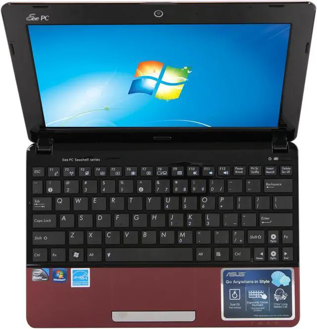 Alt view image 5 of 7 - ASUS Eee PC 1015PX-SU17-RD Red Intel Atom N570(1.66 GHz) 10.1" WSVGA 2GB Memory 320GB HDD Netbook