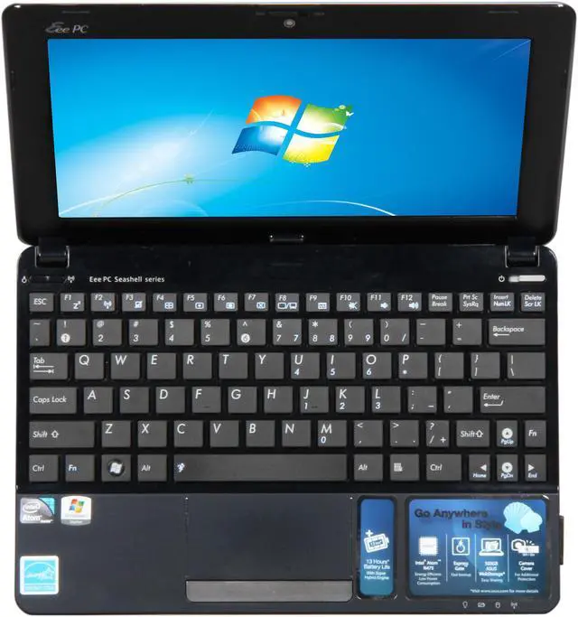 Alt view image 6 of 8 - ASUS Eee PC 1015PED-PU17-BK(RB) Black Intel Atom N475(1.83 GHz) 10.1" WSVGA 1GB Memory 250GB HDD Netbook