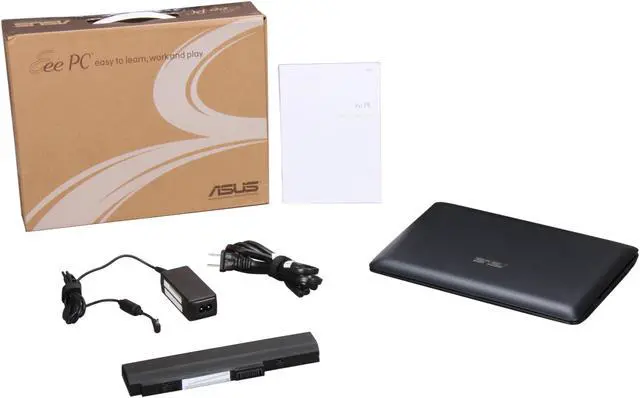 Alt view image 8 of 8 - ASUS Eee PC 1015PED-PU17-BK(RB) Black Intel Atom N475(1.83 GHz) 10.1" WSVGA 1GB Memory 250GB HDD Netbook