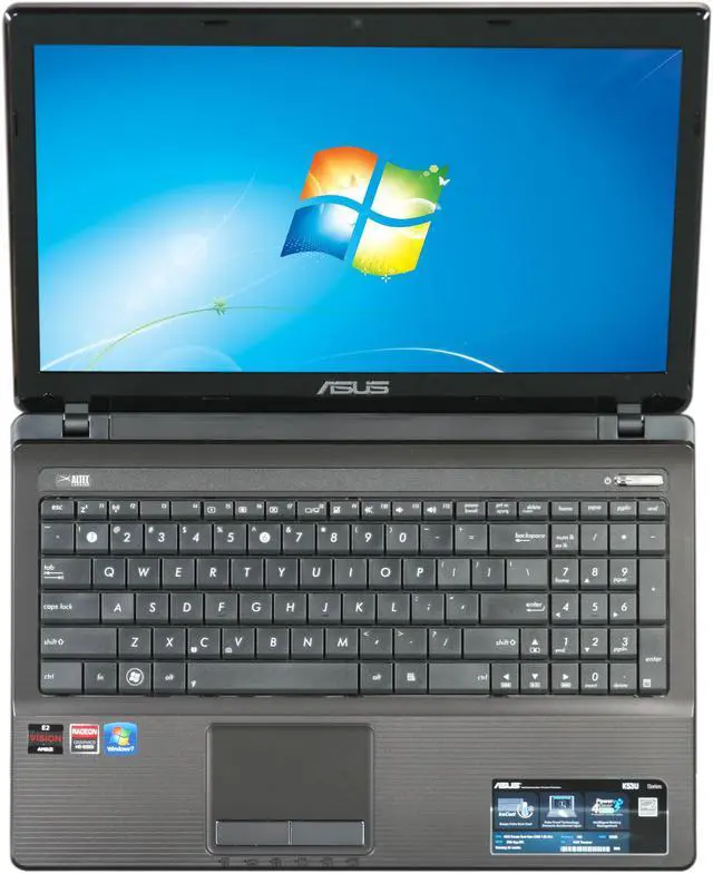 Alt view image 6 of 8 - ASUS Laptop AMD E-450 4GB Memory 500GB HDD AMD Radeon HD 6320 15.6" Windows 7 Home Premium 64-Bit K53U-DH21