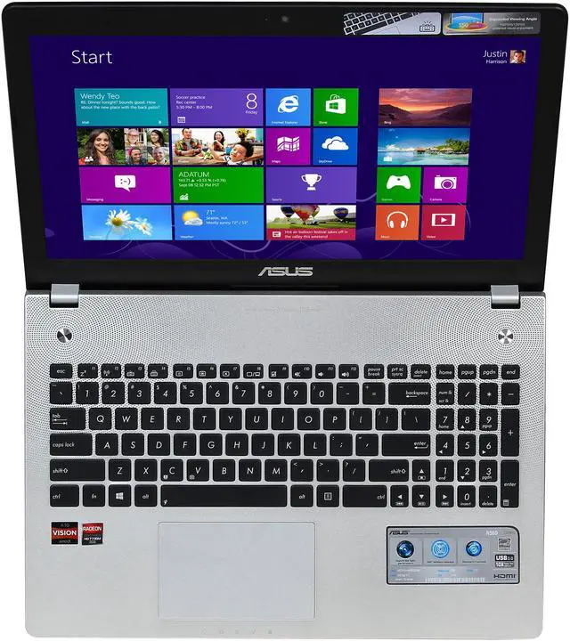 Alt view image 6 of 9 - ASUS - 15.6" AMD Radeon HD 7730M - AMD A10-4600M  - 8GB Memory - - Windows 8 64-Bit - Gaming Laptop - (N56DP-DH11 )