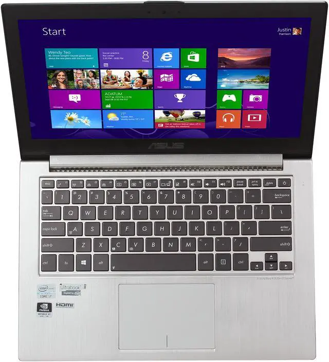 Alt view image 6 of 8 - ASUS Zenbook UX32VD-DH71 Ultrabook - Intel Core i7 3517U (1.9GHz) 6GB RAM 500GB HDD+24GB SSD 13.3" FHD NVIDIA GT 620M Windows 8