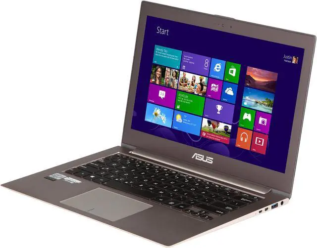 Alt view image 2 of 8 - ASUS Zenbook Prime UX31A-DH51 Ultrabook Intel Core i5 4GB 128GB SSD 13.3" FHD IPS Display Silver Aluminum