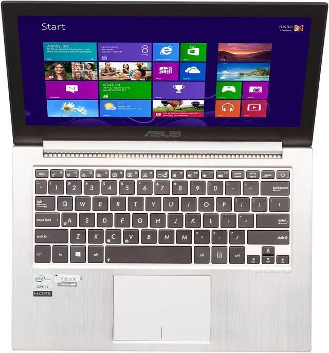 Alt view image 6 of 8 - ASUS Zenbook Prime UX31A-DH51 Ultrabook Intel Core i5 4GB 128GB SSD 13.3" FHD IPS Display Silver Aluminum