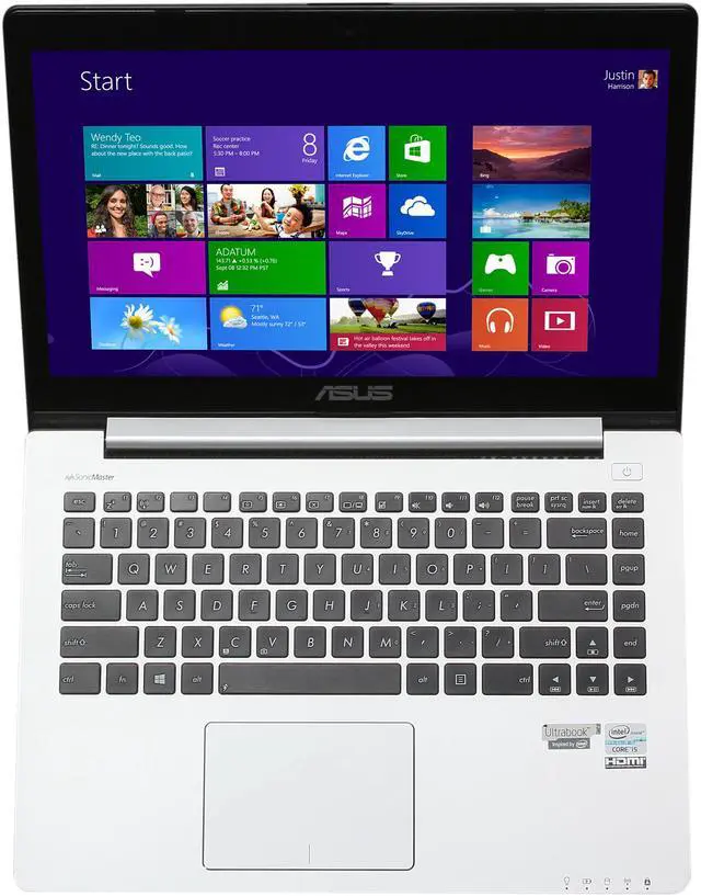 Alt view image 6 of 8 - ASUS Ultrabook VivoBook Intel Core i5-3317U 4GB Memory 500GB HDD 24 GB SSD Intel HD Graphics 4000 14.0" Touch Screen Windows 8 64-Bit S400CA-DH51T