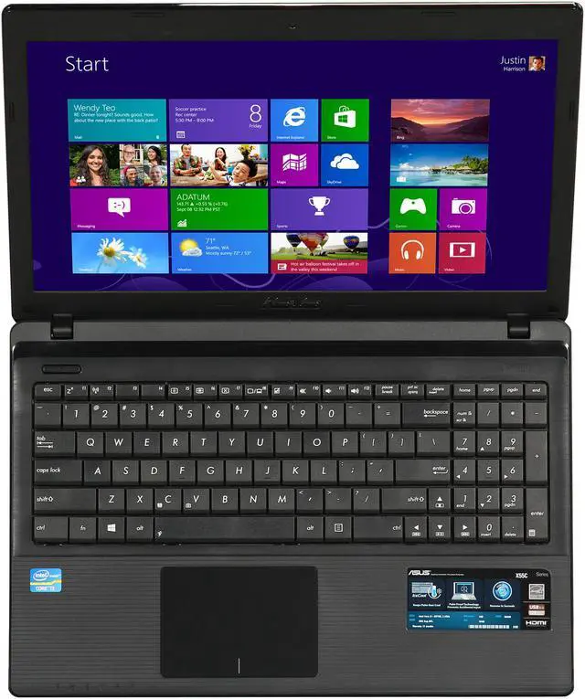 Alt view image 6 of 8 - ASUS Laptop Intel Core i3-2370M 4GB Memory 500GB HDD Intel HD Graphics 3000 15.6" Windows 8 64-Bit X55C-DS31
