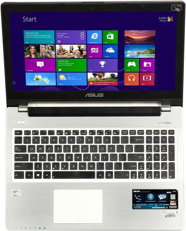Alt view image 6 of 8 - Asus VivoBook S550CA-DS51T 15.6" LED Ultrabook - Intel Core i5 i5-3317U 1.70 GHz - Black