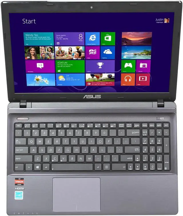 Alt view image 6 of 8 - ASUS Laptop AMD A8-4500M 4GB Memory 500GB HDD AMD Radeon HD 7640G 15.6" Windows 8 64-Bit K55N-HA8123K