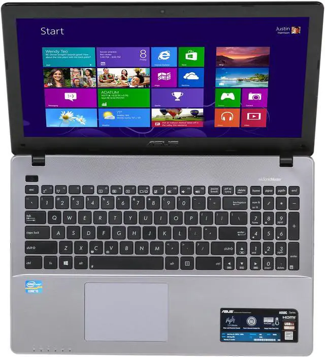 Alt view image 6 of 8 - ASUS Laptop Intel Core i5-3337U 4GB Memory 500GB HDD Intel HD Graphics 4000 15.6" Windows 8 64-Bit A550CA-EB51