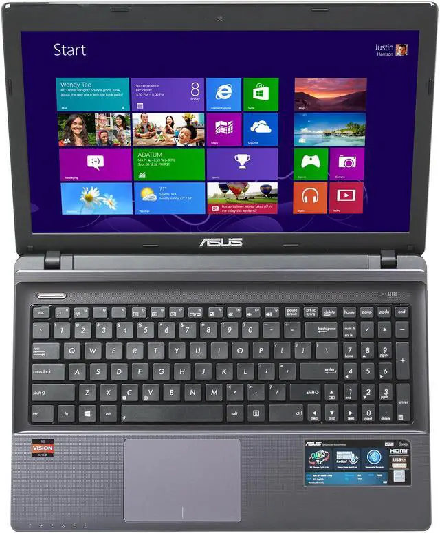 Alt view image 6 of 8 - ASUS Laptop K55 Series AMD A8-4500M 6GB Memory 750GB HDD AMD Radeon HD 7640G 15.6" Non-Touch Screen Windows 8 64-Bit K55N-DB81