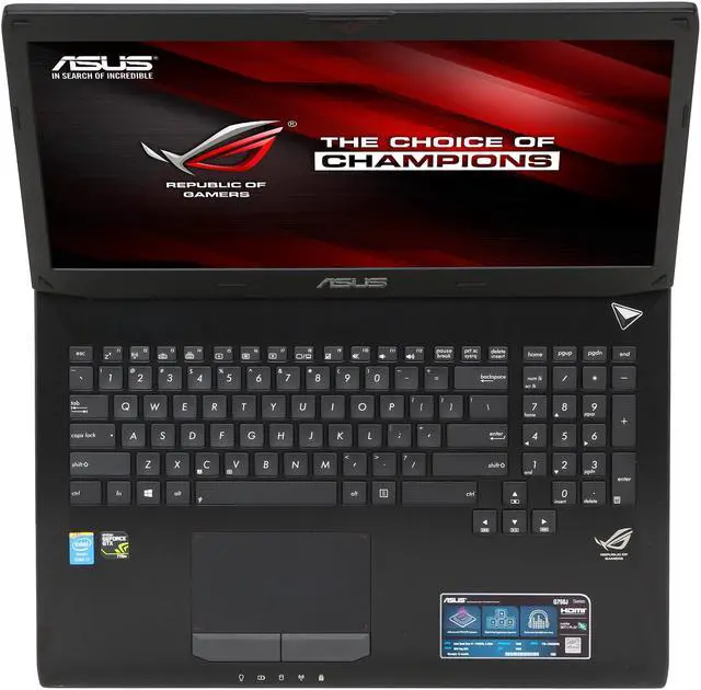 Alt view image 6 of 8 - ASUS ROG G750 Series G750JX-DB71 Gaming Laptop Intel Core i7 4700HQ (2.40GHz) 16GB Memory 1TB HDD 256GB SSD NVIDIA GeForce GTX 770M 3GB GDDR5 17.3" Windows 8 64-Bit