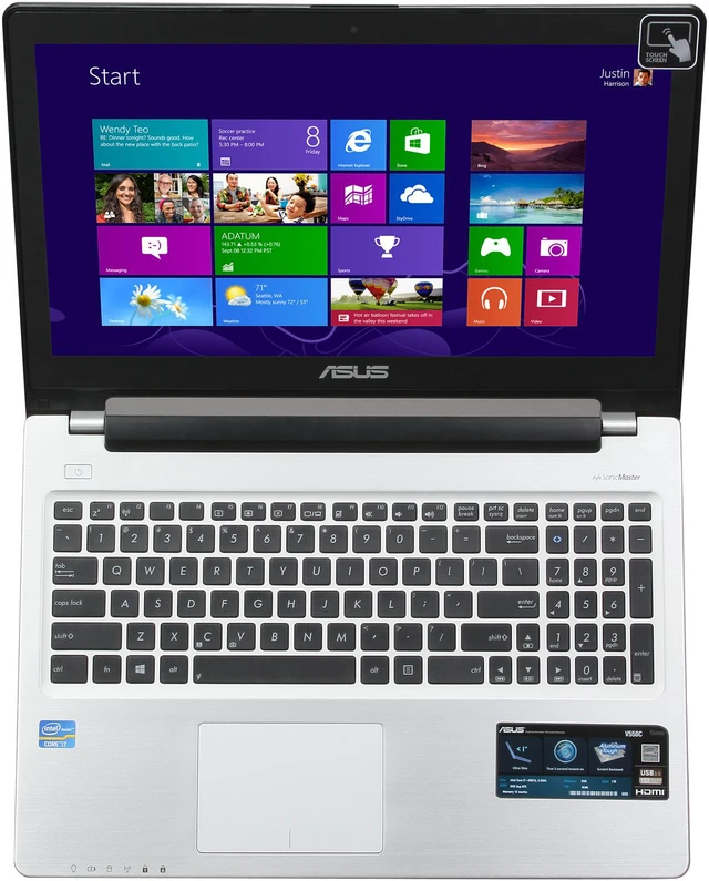 Alt view image 6 of 8 - ASUS VivoBook 15.6" Intel Core i7-3537U 8GB Memory Windows 8 64-Bit V550CA-DB71T
