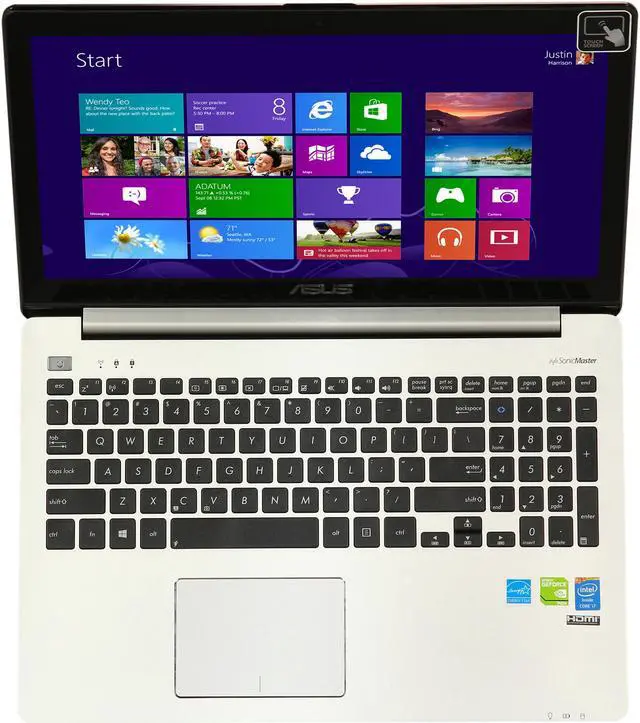 Alt view image 6 of 8 - ASUS Laptop Intel Core i7-4500U 8GB Memory 1TB HDD NVIDIA GeForce GT 740M 15.6" Touch Screen Windows 8 64-Bit V551LB-DB71T