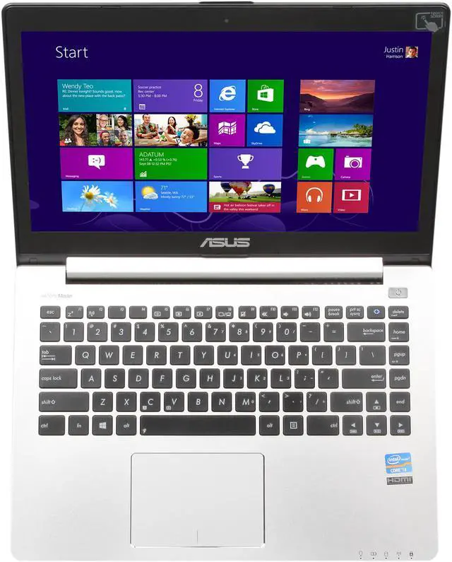 Alt view image 6 of 8 - ASUS VivoBook V400CA-DB31T Notebook Intel Core i3 2365M (1.40GHz) 4GB Memory 500GB HDD Intel HD Graphics 3000 14.0" Touchscreen Windows 8 64-Bit