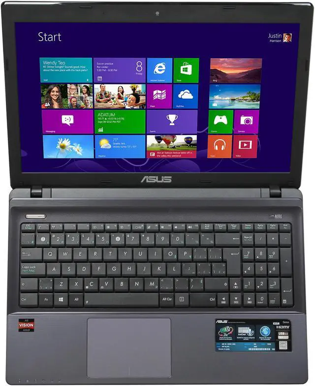 Alt view image 6 of 8 - ASUS Laptop AMD A8-4500M 8GB Memory 750GB HDD AMD Radeon HD 7640G 15.6" Windows 8 K55N-BH81-CB