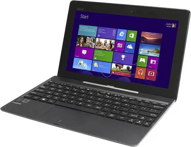 Alt view image 8 of 10 - ASUS Transformer Book T100 Intel Z3740 Quad Core 2GB DDR3 RAM 64GB SSD 10.1" Touchscreen Tablet w/Dock, Windows 8.1 (T100TA-C1-GR)