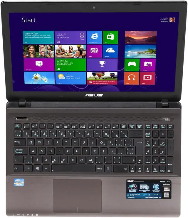 Alt view image 6 of 8 - ASUS Laptop Intel Core i7-3630QM 8GB Memory 1TB HDD Intel HD Graphics 4000 15.6" Windows 8 R500A-FS71-CB