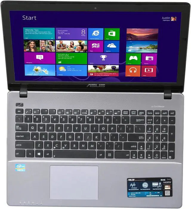 Alt view image 6 of 8 - ASUS K550CA-EH51T Intel Core i5 3337U (1.80GHz) 4GB Memory 500GB HDD 15.6" Touchscreen Notebook Windows 8 64-bit
