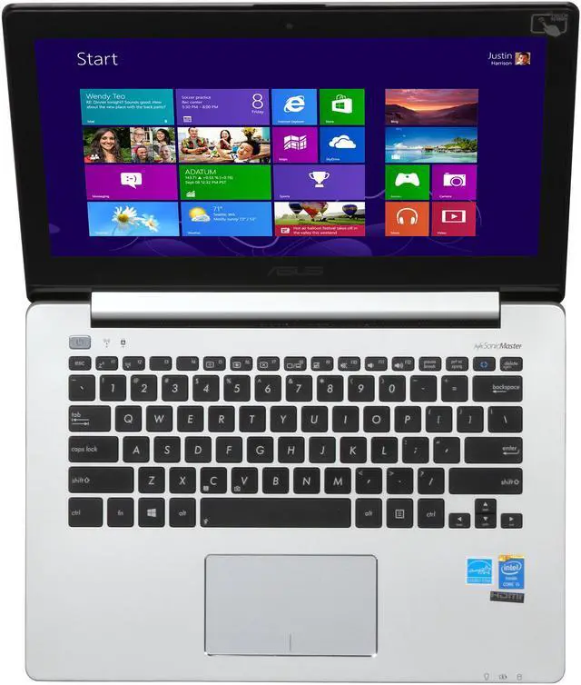 Alt view image 6 of 7 - ASUS Laptop VivoBook Intel Core i5-4200U 4GB Memory 500GB HDD Intel HD Graphics 4400 13.3" Touch Screen Windows 8 Q301LA-BHI5T02