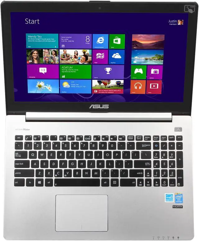 Alt view image 6 of 8 - ASUS VivoBook S500CA-HPD0101N 15.6” Touchscreen Notebook Intel Pentium 2117U (1.80GHz) Dual Core CPU, 4GB Memory, 500GB HDD, Intel HD Graphics, Windows 8 64-Bit