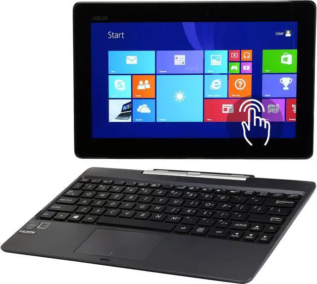 Main image of ASUS T100TA-C1-GR 2GB Memory 10.1" 1366 x 768 Certified Refurbished Tablet Windows 8 Home Gray