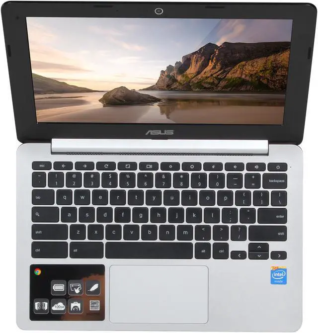 Alt view image 6 of 8 - ASUS Chromebook Intel Celeron N2830 2 GB DDR3 Memory 16 GB eMMC SSD 11.6" Chrome OS C200MA-DS01