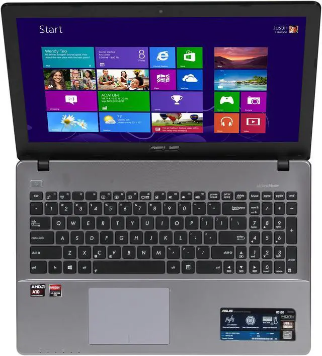 Alt view image 6 of 8 - ASUS Laptop AMD A10-5750M 8GB Memory 750GB HDD AMD Radeon HD 8670M 15.6" Windows 8 64-Bit R510DP-FH11