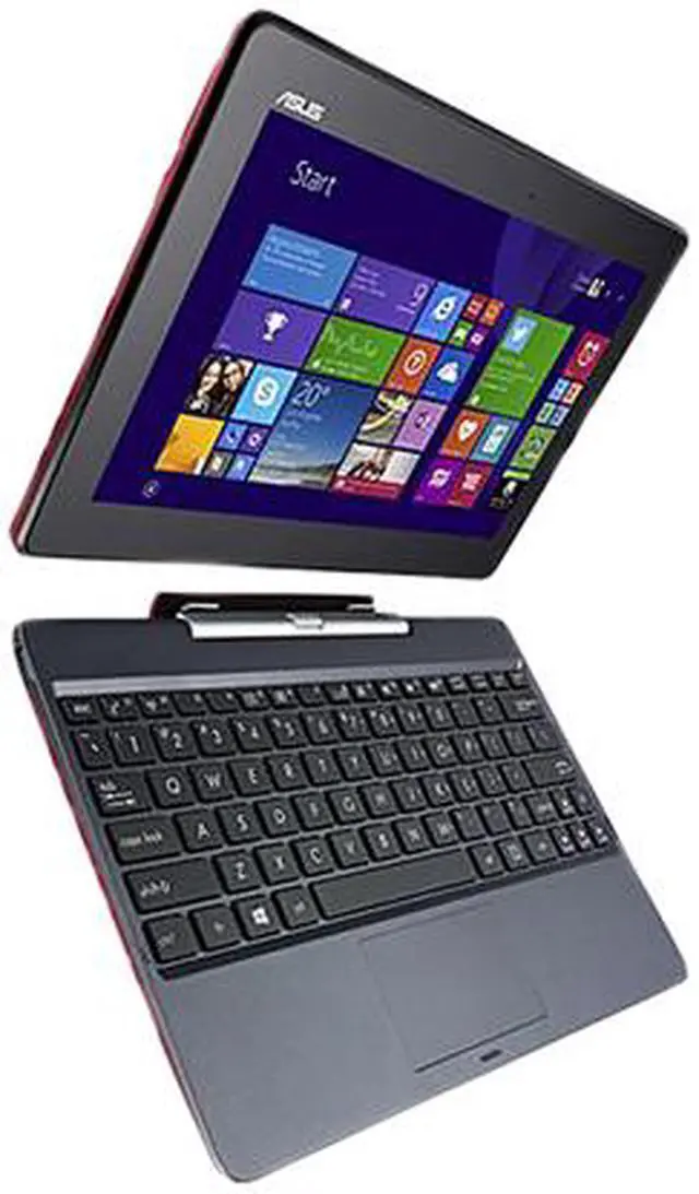 Alt view image 4 of 17 - ASUS Transformer Book T100 Intel Z3775 Quad Core 2GB DDR3 RAM 64GB SSD 10.1" Touchscreen 2in1 Tablet w/Dock, Windows 8.1- Red (T100TA-C1-RD(S))