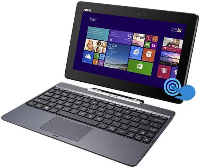 Main image of ASUS 2-in-1 Laptop Transformer Book T100TA-C2-EDU Intel Atom Z3740 (1.33 GHz) 2 GB Memory 64 GB SSD 10.1" Touchscreen Windows 8.1 Pro
