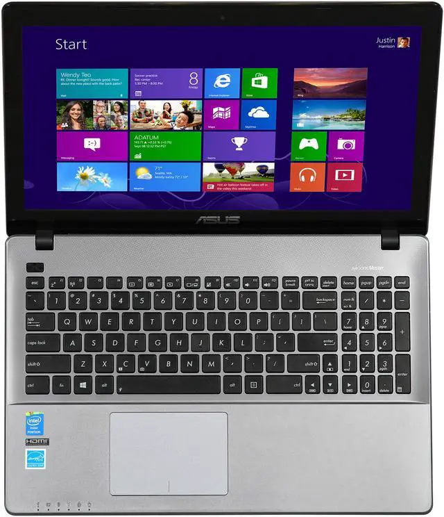 Alt view image 6 of 8 - ASUS X Series X550CA 15.6" Touchscreen Notebook with Intel Pentium ULV 2117U 1.8GHz, 4GB DDR3 RAM, 500GB HDD, Super-Multi DVD, HD Webcam, USB 3.0, HDMI Out, SonicMaster Audio, Windows 8