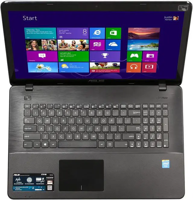 Alt view image 6 of 8 - ASUS 17.3" Intel Celeron N2930 8GB Memory DDR3L 1600 Windows 8.1 64-bit X751MA-DH01TQ