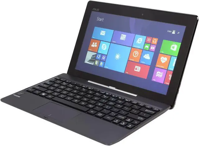 Alt view image 2 of 11 - ASUS Transformer Book T100 - Intel Z3775 Quad Core 2 GB DDR3 RAM 64 GB SSD + 500 GB HD 10.1" HD Touchscreen 2-in-1 Tablet with Dock, Windows 8.1 - Gray Metal (T100TAM-H2-GM)