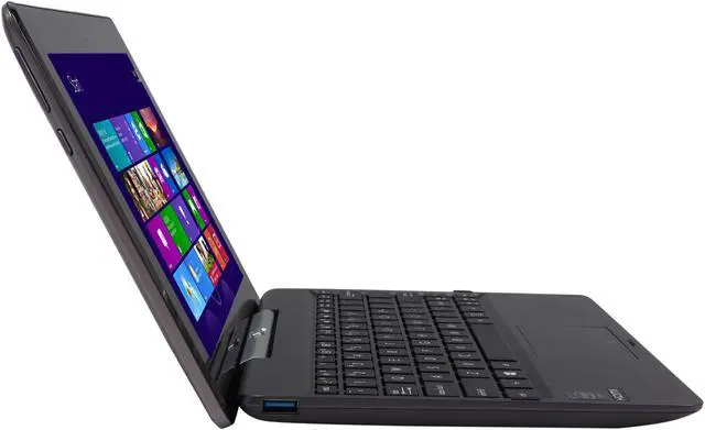 Alt view image 4 of 11 - ASUS Transformer Book T100 - Intel Z3775 Quad Core 2 GB DDR3 RAM 64 GB SSD + 500 GB HD 10.1" HD Touchscreen 2-in-1 Tablet with Dock, Windows 8.1 - Gray Metal (T100TAM-H2-GM)