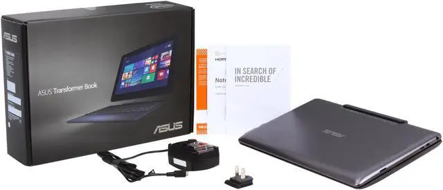 Alt view image 11 of 11 - ASUS Transformer Book T100 - Intel Z3775 Quad Core 2 GB DDR3 RAM 64 GB SSD + 500 GB HD 10.1" HD Touchscreen 2-in-1 Tablet with Dock, Windows 8.1 - Gray Metal (T100TAM-H2-GM)