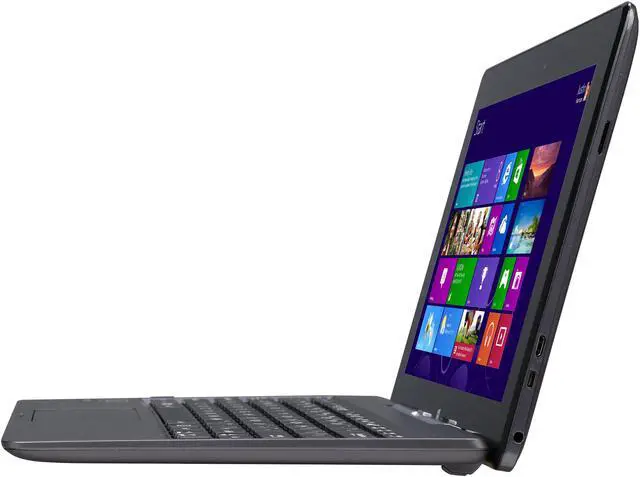 Alt view image 2 of 13 - ASUS Transformer Book T100 Convertible 10.1" Touchscreen Laptop and Tablet with Intel Atom (1.33Ghz) Z3740 Quad Core, 2GB DDR3 RAM, 64GB SSD, w/Dock, Windows 8.1 (T100TA-C1-GR)