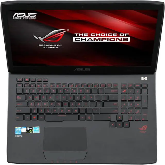 Alt view image 6 of 8 - ASUS ROG G751 series - 17.3" NVIDIA GeForce GTX 980M - Intel Core i7-4860HQ  - 32GB Memory - 512 GB SSD (PCIEG2) SSD - Windows 8.1 64-Bit - Gaming Laptop - (G751JY-DH72X )