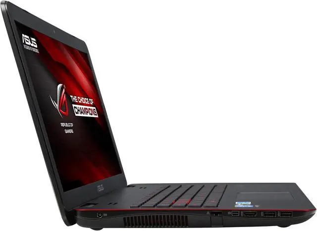 Alt view image 4 of 8 - ASUS ROG - 17.3" NVIDIA GeForce GTX 860M - Intel Core i7-4710HQ  - 12GB Memory - - Windows 8.1 64-Bit - Gaming Laptop - (GL771JM-DH71 )