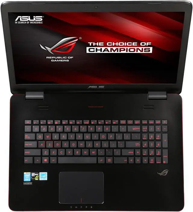 Alt view image 6 of 8 - ASUS ROG - 17.3" NVIDIA GeForce GTX 860M - Intel Core i7-4710HQ  - 12GB Memory - - Windows 8.1 64-Bit - Gaming Laptop - (GL771JM-DH71 )