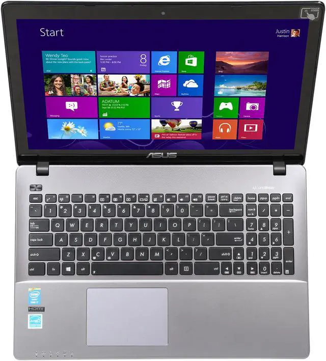 Alt view image 6 of 8 - Asus X550LA-RI7T27 15.6” HD Touch Display Laptop PC with Intel Core i7-4500U 1.8GHz, 8GB DDR3, 1TB HDD, SMDVDRW, HD Webcam, Windows 8 64Bit, MacAfee Antivirus 1 Year Free, Certified Refurbished