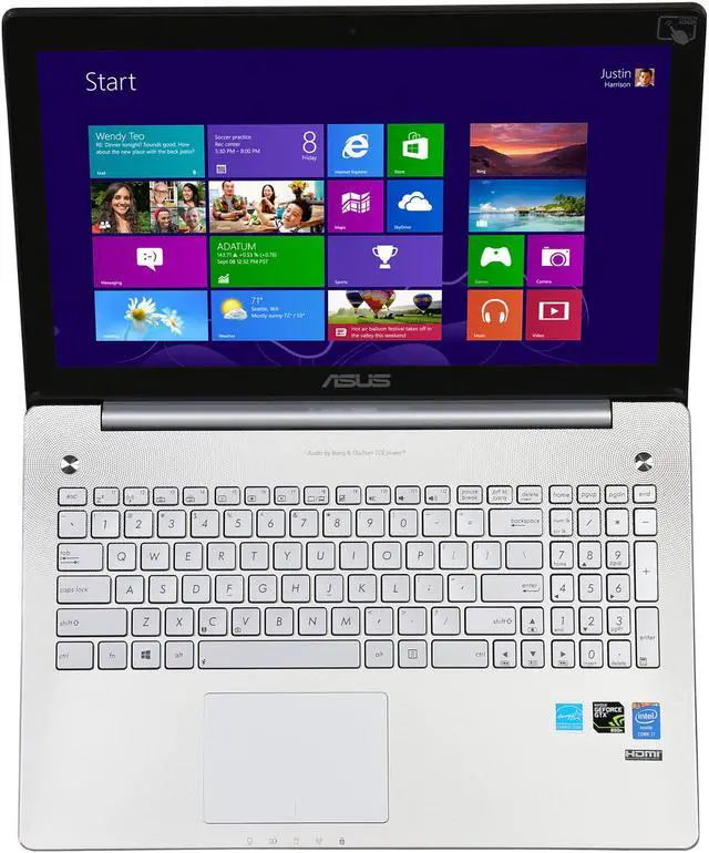 Alt view image 6 of 8 - Asus N550JK-DS71T 15.6” Full HD (1920x1080)Touchscreen Laptop with Intel Core i7-4700HQ (2.4GHz), 8GB DDR3, 1TB HDD, NVIDIA GeForce GTX 850M 2GB DDR3, DVDRW, Windows 8.1 64-Bit