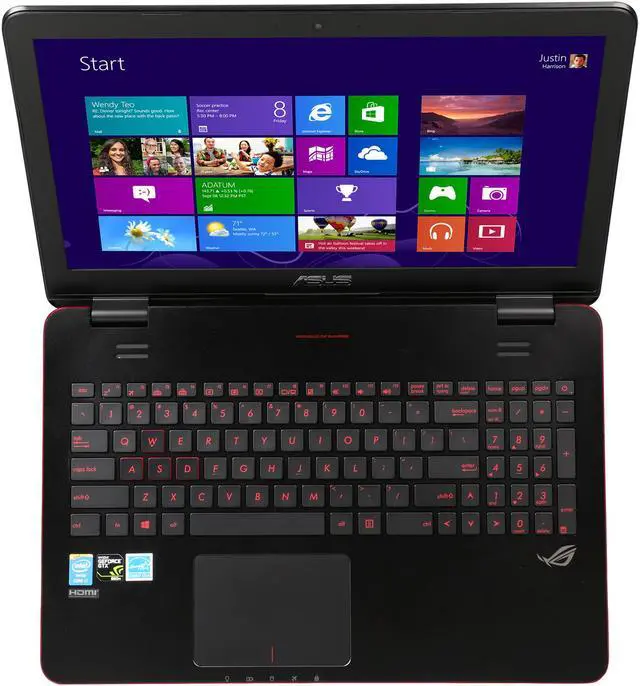 Alt view image 6 of 8 - ASUS ROG GL551 series - 15.6" NVIDIA GeForce GTX 860M - Intel Core i7-4710HQ  - 16GB Memory - - Windows 8.1 64-Bit - Gaming Laptop - (GL551JM-DH71 )