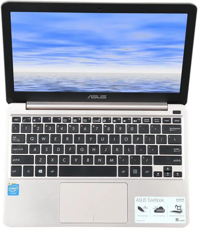 Alt view image 6 of 8 - ASUS Laptop EeeBook Intel Atom Z3735F 2GB Memory 32 GB SSD Intel HD Graphics 11.6" Non-Touch Screen Windows 8.1 32-Bit X205TA-DS01-GD-OFCE