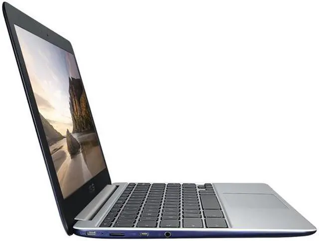 Alt view image 3 of 7 - ASUS C201PA-DS01 Chromebook Rockchip 3288-C Quad-Core 1.80 GHz 2 GB Memory 16 GB eMMC 11.6" Chrome OS