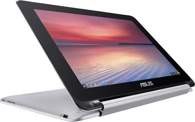 Alt view image 2 of 8 - ASUS Chromebook 1.80GHz 2GB Memory 16 GB eMMC SSD 10.1" Touch Screen Chrome OS C100PA-DB01