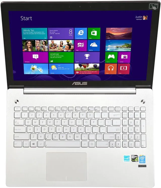 Alt view image 6 of 8 - ASUS N550JX-DS74T Gaming Laptop 4th Generation Intel Core i7 4720HQ (2.60GHz) 16GB Memory 240GB SSD NVIDIA GeForce GTX 950M 2 GB GDDR3 15.6" Touchscreen Windows 8.1 64-Bit