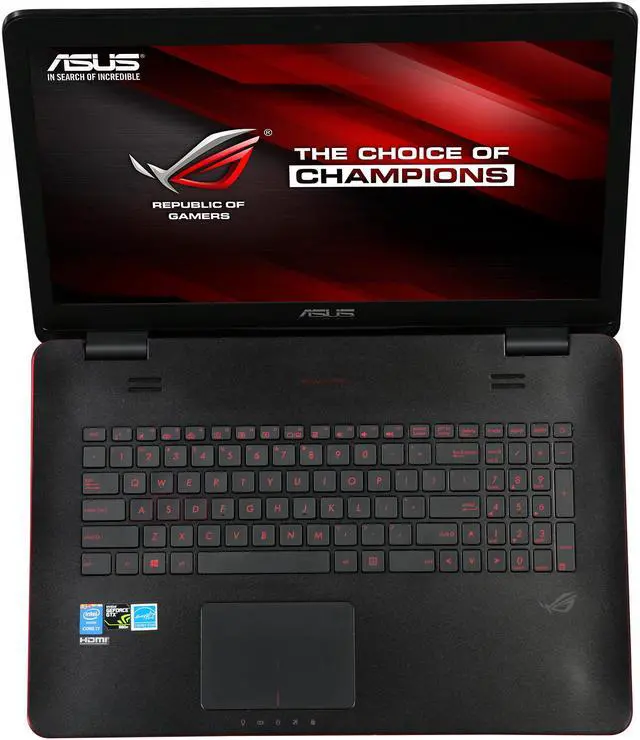 Alt view image 6 of 8 - ASUS ROG - 17.3" NVIDIA GeForce GTX 860M - Intel Core i7-4710HQ  - 12GB Memory - - Windows 8.1 64-Bit - Certified Refurbished Gaming Laptop - (GL771JM-DH71 )
