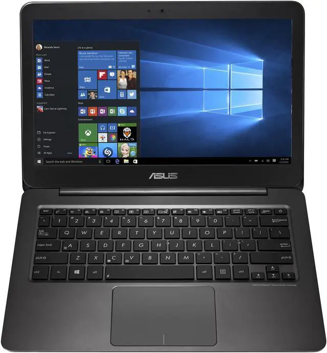 Alt view image 4 of 8 - ASUS Laptop ZenBook Intel Core m3-6Y30 8GB Memory 256 GB SSD Intel HD Graphics 515 13.3" Touch Screen Windows 10 Home 64-Bit UX305CA-DHM4T