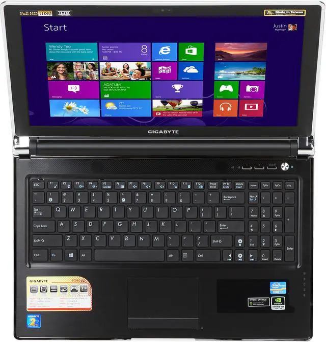 Alt view image 6 of 8 - GIGABYTE Laptop Intel Core i7-3630QM 8GB Memory 750GB HDD NVIDIA GeForce GTX 660M 15.6" Windows 8 P2542G-CF3